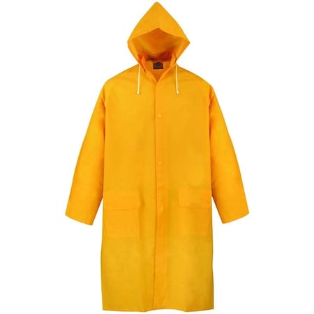 Coat Rain W/Hood Yellow Xlarge